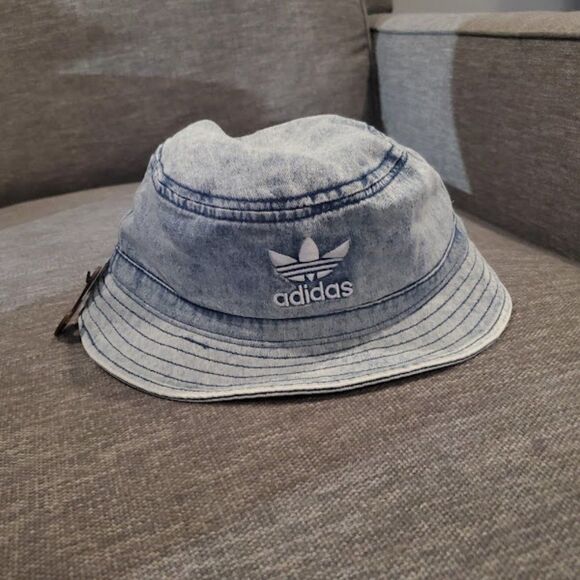 ?️Adidas denim trefoil Women\'s stonewashed classic Logo Bucket Hat OS main image 8